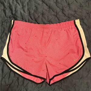 Nike Dri-fit Mid-2000s Pink and Black Honeycomb Athletic Shorts